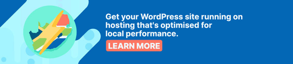 Strip Banner Text - Get your WordPress site running on hosting that's optimised for local performance. [Learn More]