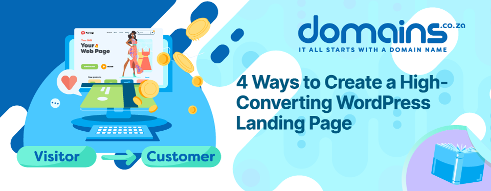 Header Text: 4 Ways to Create a High-Converting WordPress Landing Page