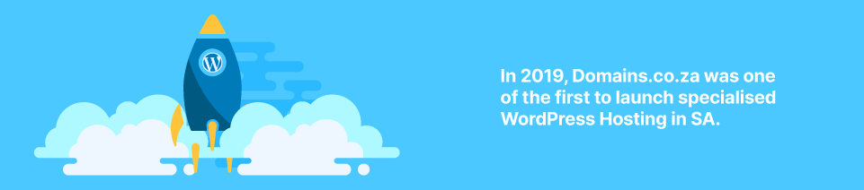 Strip Banner Text - In 2019, Domains.co.za Was One Of The First To Launch Specialised WordPress Hosting In SA.