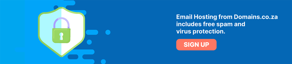 Strip Banner Text - Email Hosting from Domains.co.za includes free spam and virus protection. [Sign up]