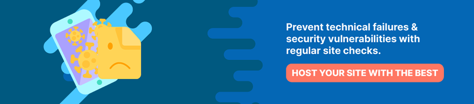 Strip Banner Text - Prevent technical failures & security vulnerabilities with regular site checks. [Host with the best]