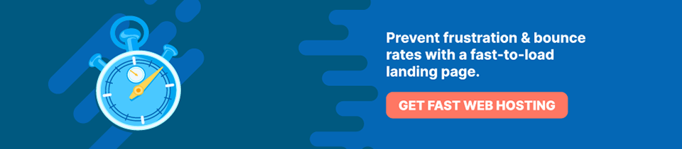 Strip banner Text - Prevent frustration & bounce rates with a fast-to-load landing page. [Get Fast Web Hosting]