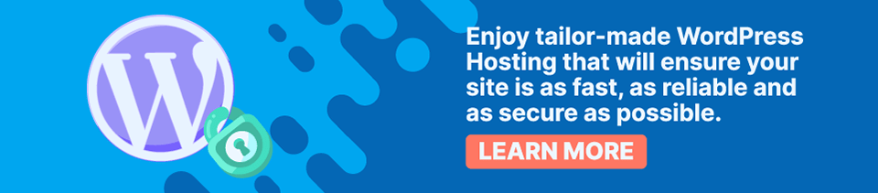 Strip Banner Text - Enjoy tailor-made WordPress Hosting that will ensure your site is as fast, as reliable and as secure as possible. [Learn more]