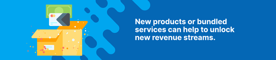 Strip Banner Text - New products or bundled services can help to unlock new revenue streams