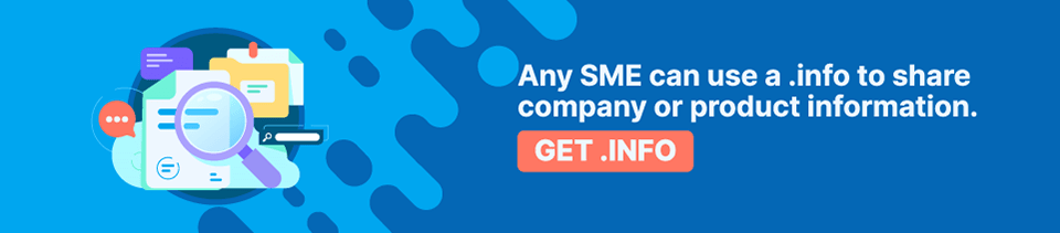 Strip Banner Text - Any SME can use a .info to share company or product information. [Get .info]