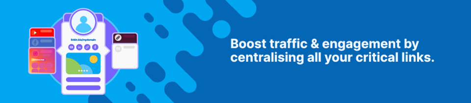 Strip Banner Text - Boost traffic & engagement by centralising all your critical links