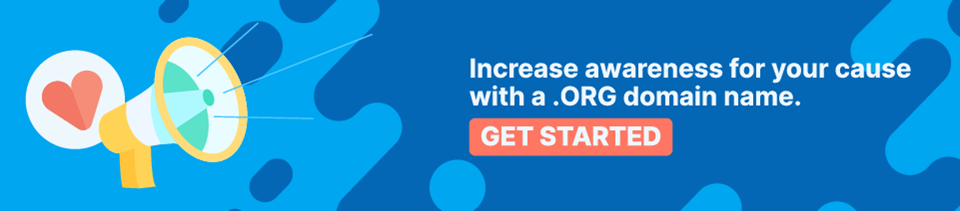 Strip Banner Text - Increase awareness for your cause with a .ORG domain name. [Get Started]