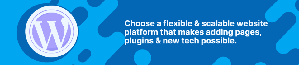 Strip Banner Text - Choose a flexible & scalable website platform that makes adding pages, plugins & new tech possible