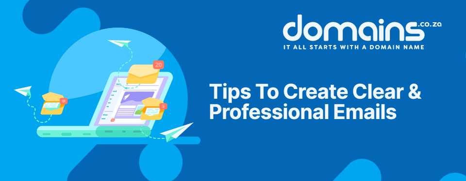 Header Text: Tips To Create Clear & Professional Emails