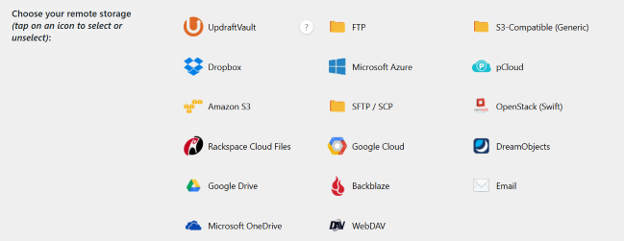 Reliable WordPress Backup - Choose Your Remote Storage Option to Store Backup Copies Reliable WordPress Backup - Choose Your Remote Storage Option to Store Backup Copies