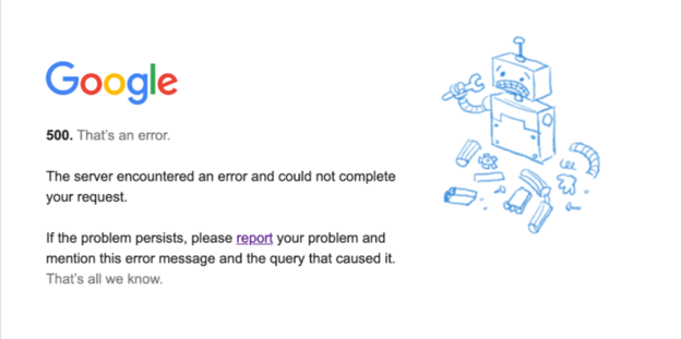 A WordPress 500 Internal Server Error - Google Suppor