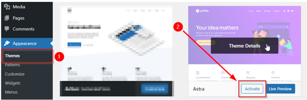 WordPress Theme Shapes - Activate Theme WordPress Theme Shapes - Activate Theme