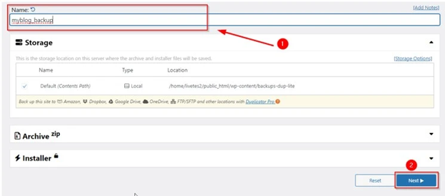 Exporting WordPress Site Is The Smartest Ways To Protect Your Website - Name Your Package