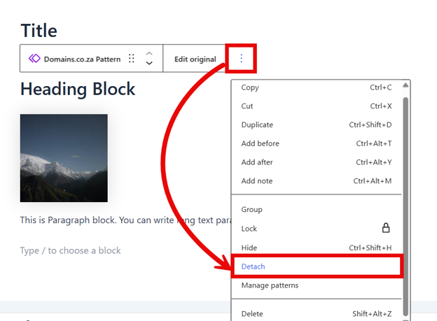 WordPress Blocks Make Website Customisation Easier Without Turning Every User into a Developer - Detach a Synced Pattern WordPress Blocks Make Website Customisation Easier Without Turning Every User into a Developer - Detach a Synced Pattern