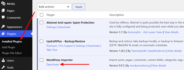 How To Fix Common WordPress Performance Issues - Deactivate Plugins from WordPress Dashboard How To Fix Common WordPress Performance Issues - Deactivate Plugins from WordPress Dashboard