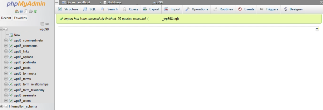 How to Migrate a Website - Database Files Imported How to Migrate a Website - Database Files Imported