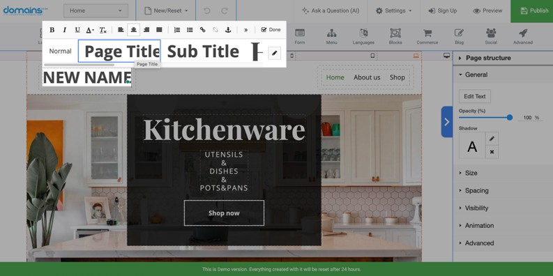 How To Create A Website To Sell Products Online - Customise the Template Create A Website To Sell Products Online - Customise the Template
