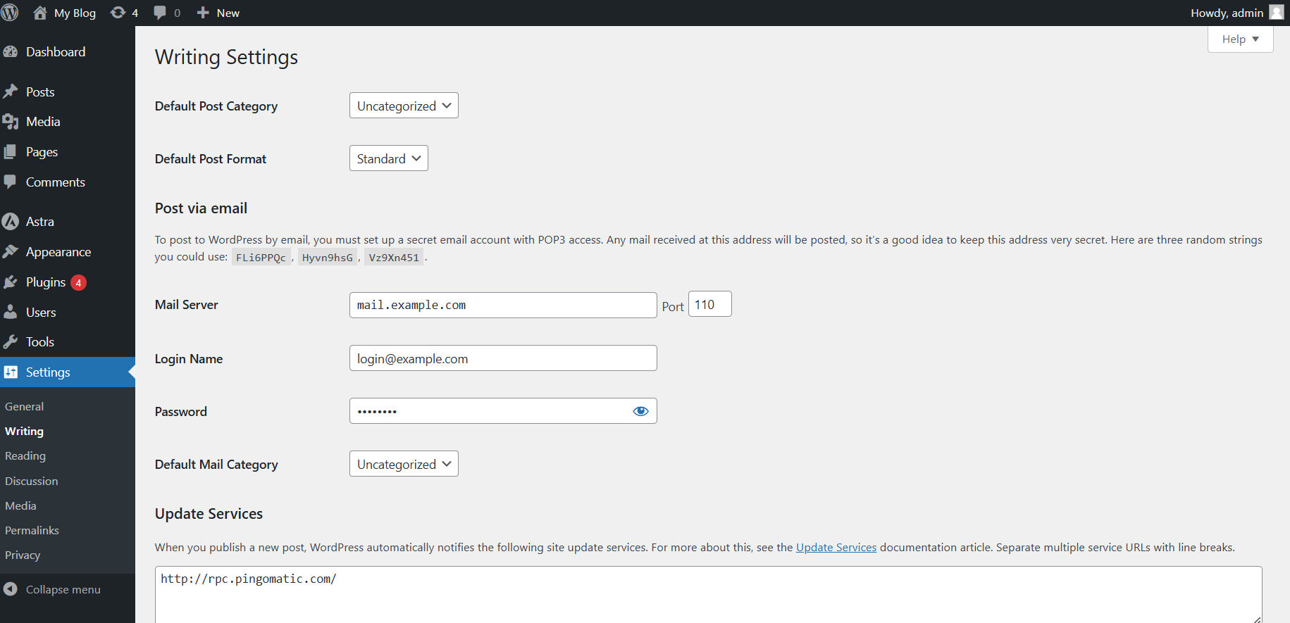 How to Delete an Uncategorized Category in WordPress - Writing Settings Delete Uncategorized Category in WordPress - Writing Settings