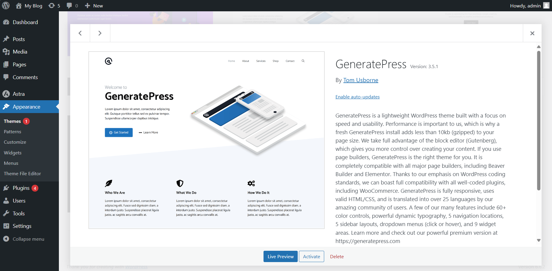 How To Delete WordPress Theme - Delete The Theme