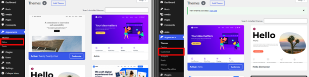 The WordPress Admin Dashboard Is Where Website Management Really Begins - Theme Customiser vs Editor The WordPress Admin Dashboard Is Where Website Management Really Begins - Theme Customiser vs Editor