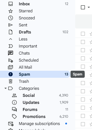 Email Spam, Malware And Viruses - Email Spam Folder