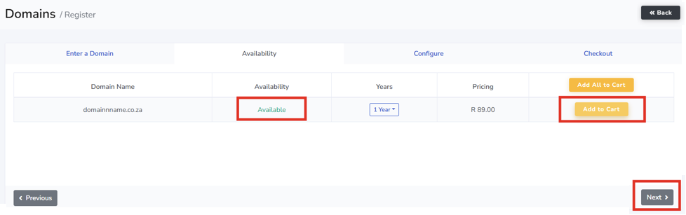 Domains.co.za KB - How To Register A Domain In The Domain Reseller Control Panel - Add To Cart How To Register A Domain In The Domain Reseller Control Panel - Add To Cart