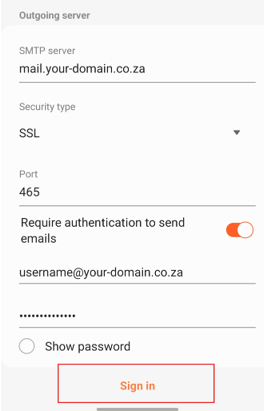 How To Setup An Account On Samsung Email App - Outgoing Server Settings Setup An Account On Samsung Email App - Outgoing Server Settings