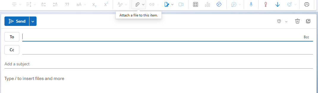Email Documents Like Excel & Word - New Email Header