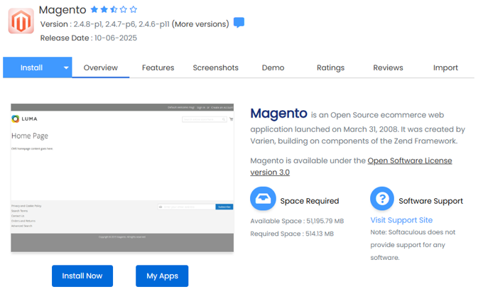 How To Install Magento From Softaculous - Magento Overview Install Magento From Softaculous - Magento Overview