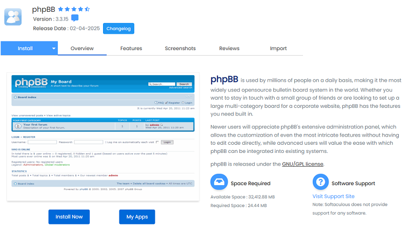 How To Install phpBB From Softaculous