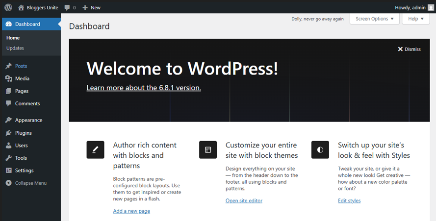 Login in to WordPress via cPanel - WordPress Dashboard Login in to WordPress via cPanel - Popular Apps - WordPress Dashboard